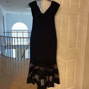 Off shoulder black gown size 8